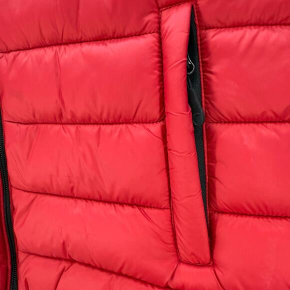 Zyia Active Puffer Vest Women's S Red White Black Hooded Outdoor Athleisure EUC - Picture 7 of 13